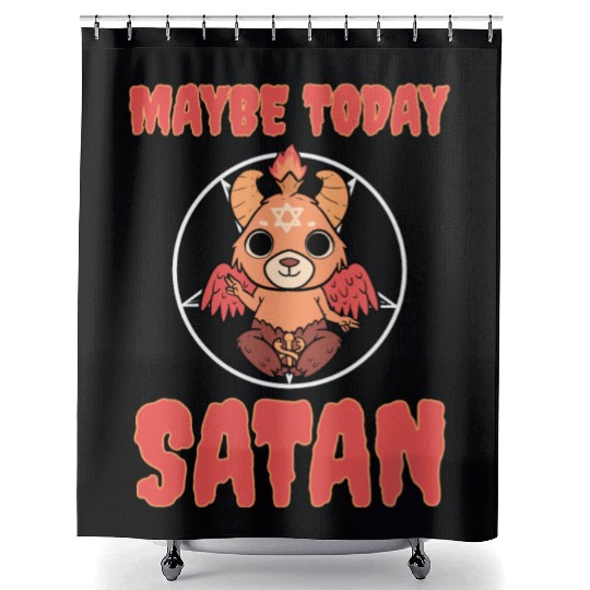 Baphomet Maybe Today Satan Shower Curtains
