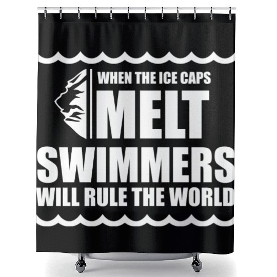 Swimmer Outdoor Pool Lifeguard Swimming Swim Shower Curtains