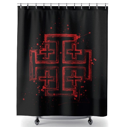 Knights Templar Crusader Cross Shower Curtains
