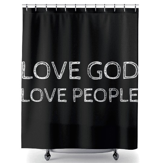 Love God Love People Christian T Shower Curtains