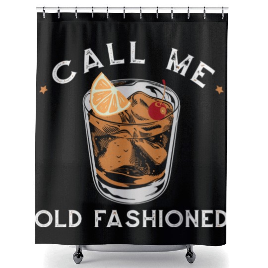 Call Me Old Fashioned Whiskey Drinking Shower Curtains