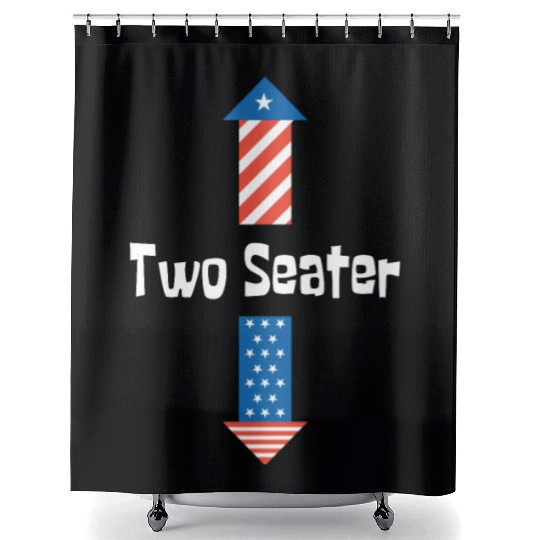 4th Of July Dirty For Men Adult Humor Two Seater Shower Curtains
