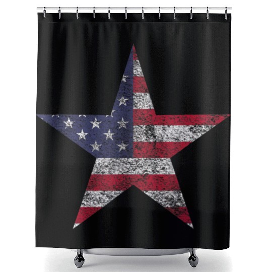 AMERICAN STAR US USA FLAG STARS AND STRIPES Shower Curtains