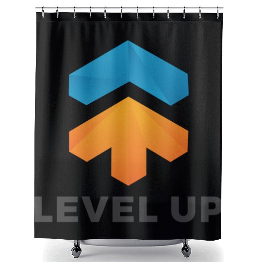 level up Shower Curtains