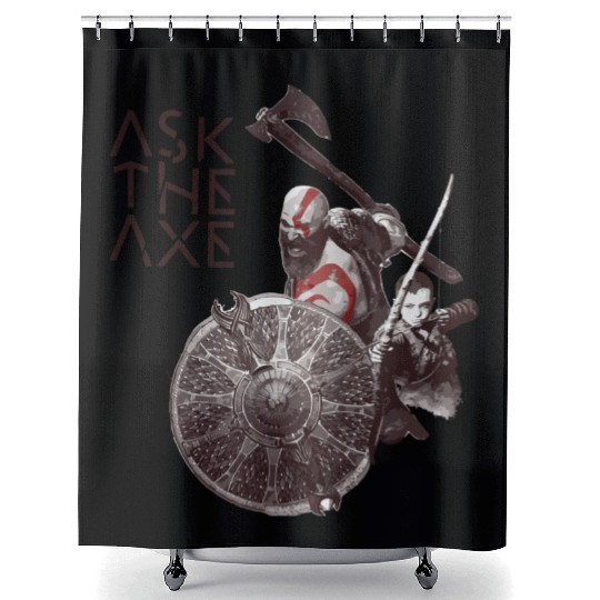 God Of War Ask The Axe Shower Curtains