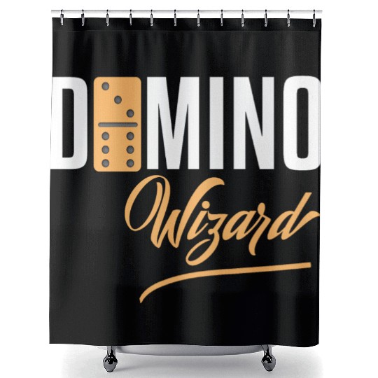 Domino Wizard Funny Dominoes Game Player novelty Shower Curtains