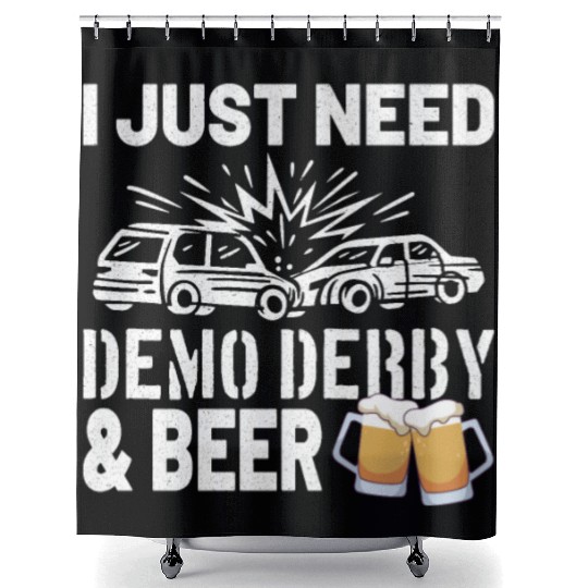 Demolition Derby Demo Derby Dirt Track Gift Idea Shower Curtains
