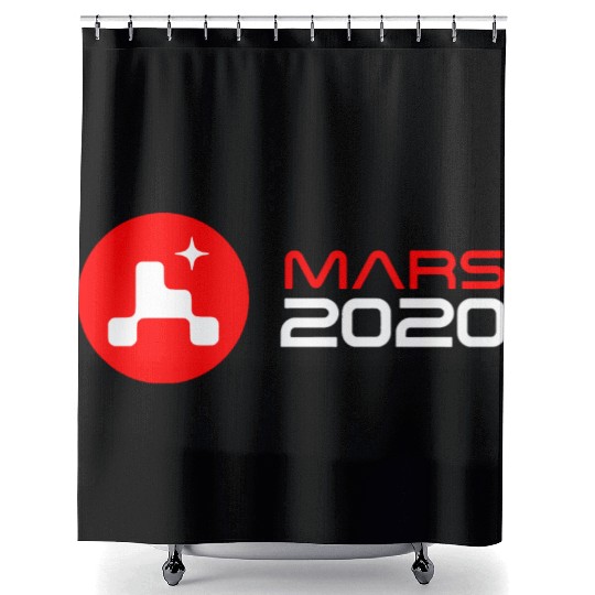 mars perseverance logo Shower Curtains