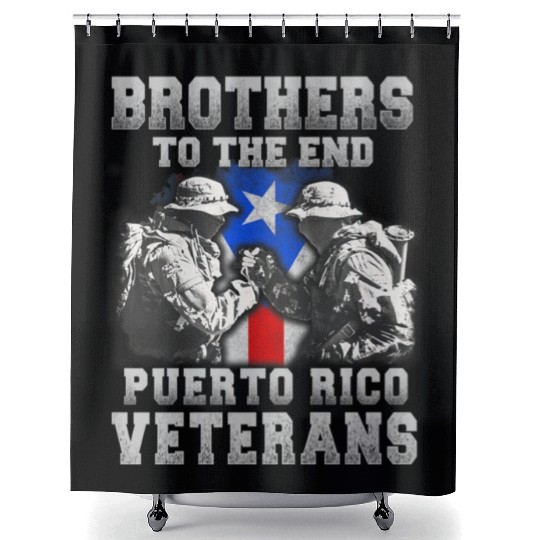 Veteran Gift-Great Brothers To The End Puerto Rico Shower Curtains