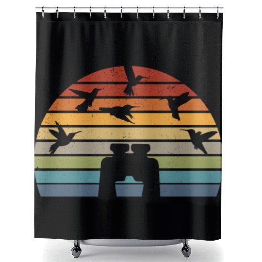 Bird Watching Vintage Birdwatching Birding Shower Curtains