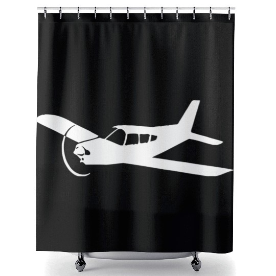 Piper Pa 28 aircraft Shower Curtains