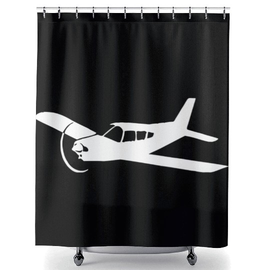 Piper Pa 28 aircraft Shower Curtains
