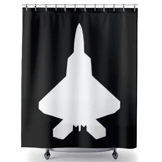 F 22 Raptor Fighter Jet Shower Curtains