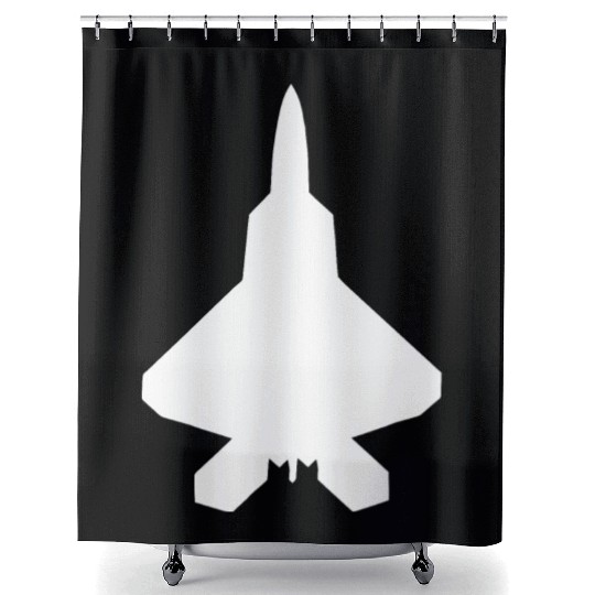 F 22 Raptor Fighter Jet Shower Curtains
