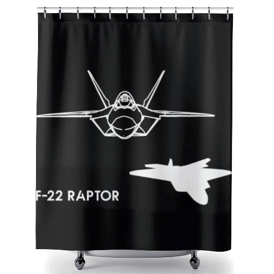 Lockheed Martin F-22 Raptor Shower Curtains