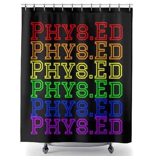 Physical Education Teacher- Rainbow Phys.Ed Shower Curtains