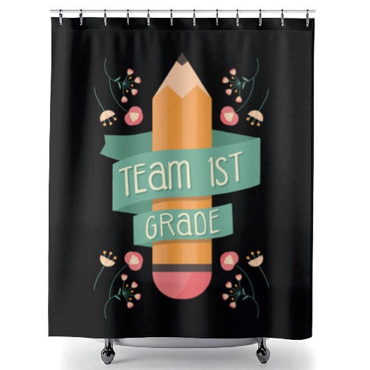 Back To School Student Teacher Team 1St Grade Shower Curtains