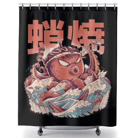 TAKOYAKI ATTACK Shower Curtains