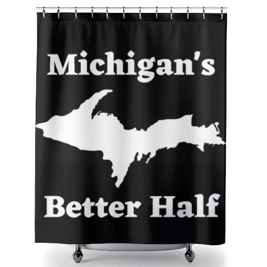 Michigan's Better Half, Upper Peninsula 906 Yooper Shower Curtains