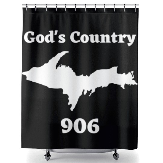 God's Country 906, Upper Peninsula Michigan Yooper Shower Curtains