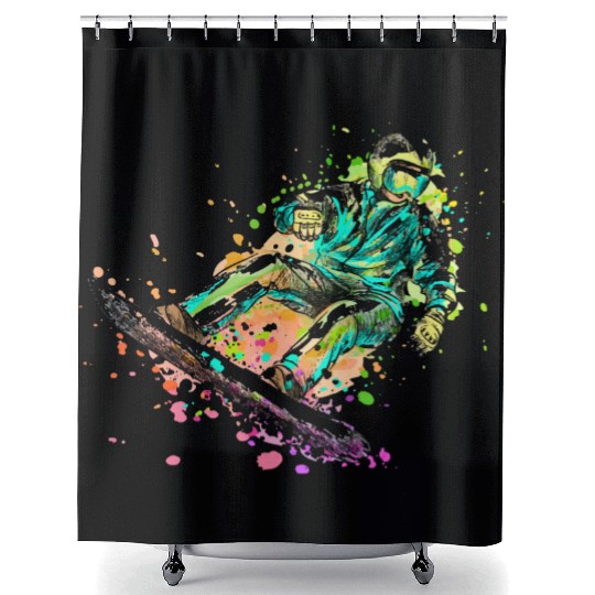 Snowboard Snowboarding Snowboarder Shower Curtains