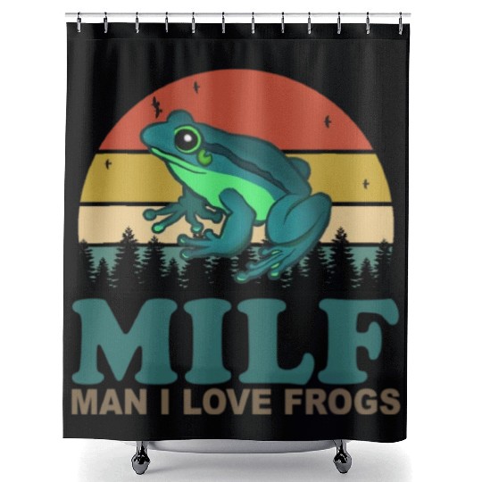 MILF Man I Love Frogs Shower Curtains