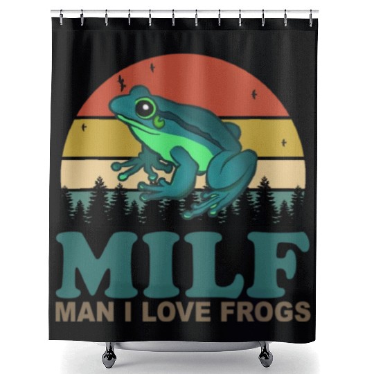 MILF Man I Love Frogs Shower Curtains
