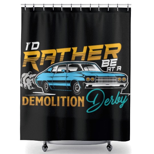 Demo Derby Demolition Derby At A Demolition Derby Shower Curtains