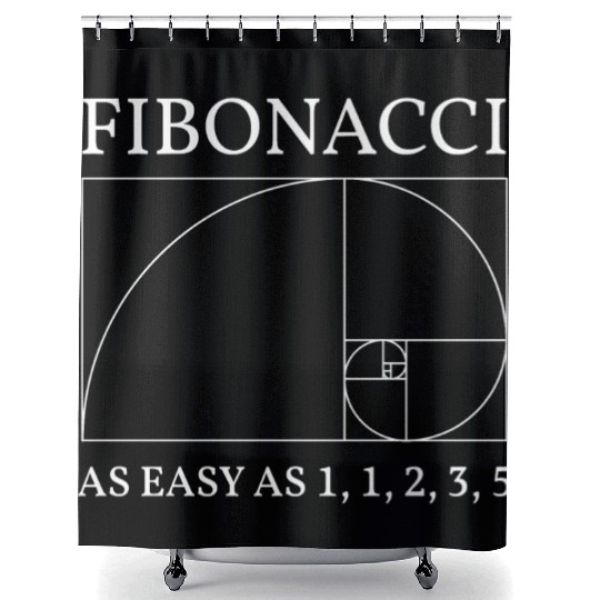 Fibonacci as easy as gift Follow math teacher Shower Curtains