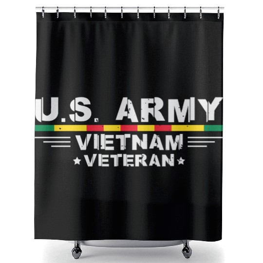 US Army Vietnam Veteran Soldier Shower Curtains