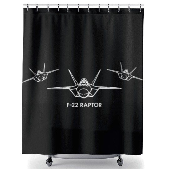 Lockheed Martin F-22 Raptor Shower Curtains