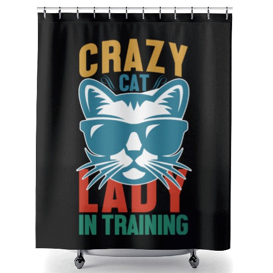 Crazy cat lady Shower Curtains