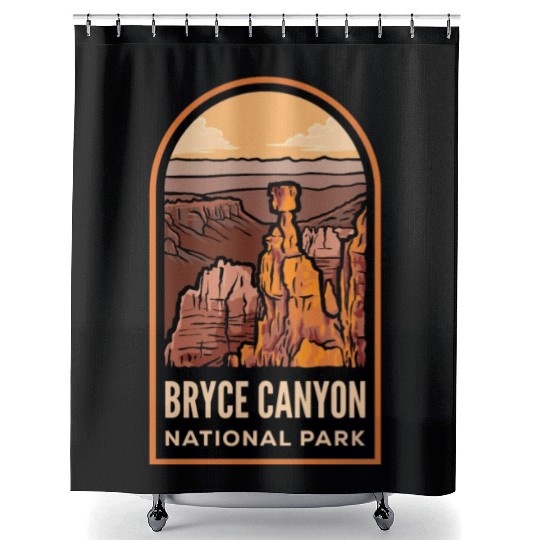 Bryce Canyon National Park Badge Shower Curtains