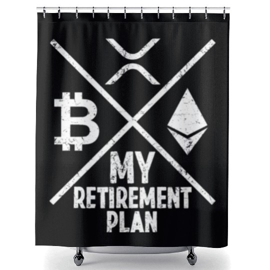 My Retirement Plan Bitcoin Xrp Ethereum Crypto Shower Curtains
