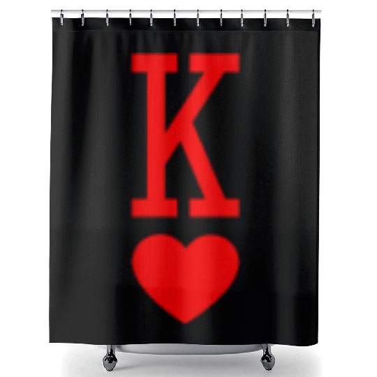 King of Hearts King Queen Couple Halloween Costume Shower Curtains