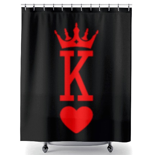 King of Hearts King Queen Couple Halloween Costume Shower Curtains