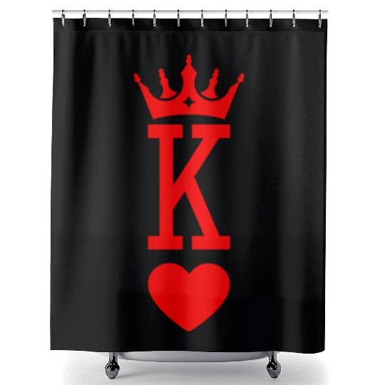 King of Hearts King Queen Couple Halloween Costume Shower Curtains