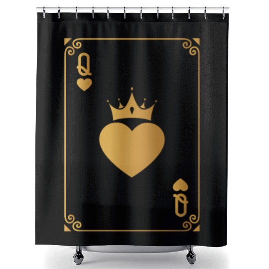 Queen of Heart King Queen Couple Halloween Costume Shower Curtains
