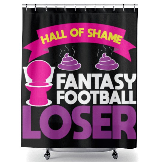 Fantasy Football Loser Poop Funny Shower Curtains