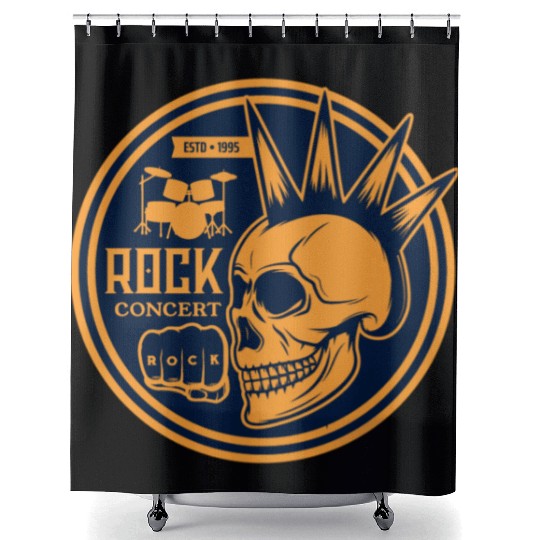 Heavy rock and punk music Shower Curtains