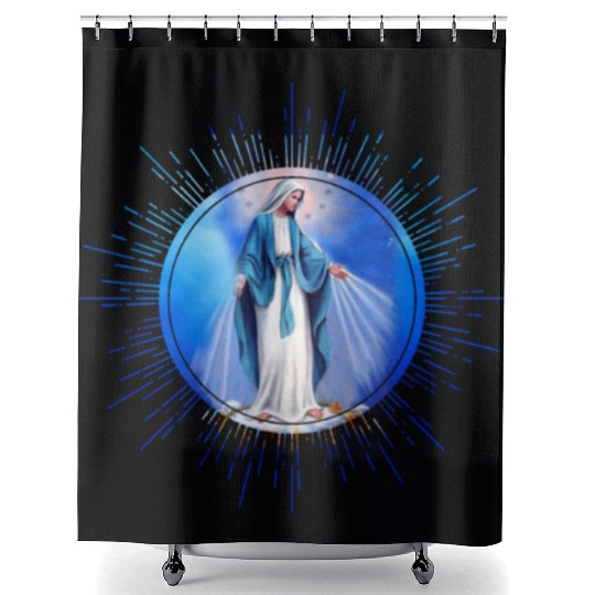 Virgin mary madonna maria ave maria catholic bibel Shower Curtains