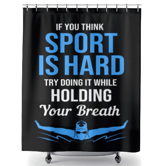 Swimming Team Humor Swim Funny Swimmer Shower Curtains