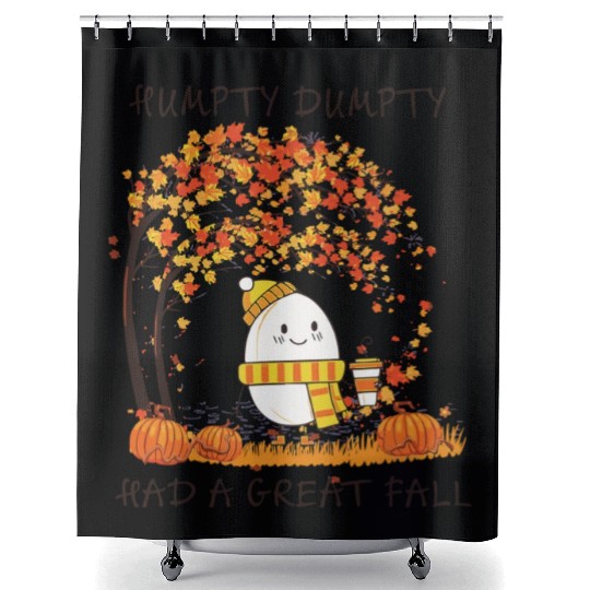 Humpty Dumpty Had A Great Fall Thanksgiving Autumn Shower Curtains