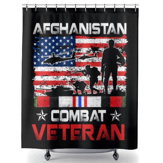 Afghanistan Combat Veteran US Veteran Military Shower Curtains