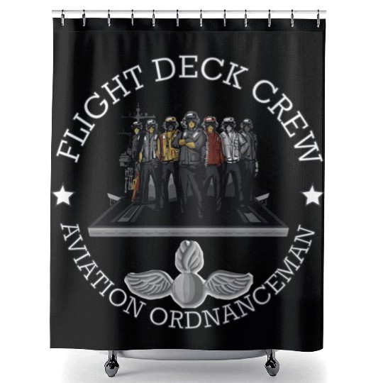 Aviation Ordnanceman Navy Aircraft Carrier Ao Shower Curtains