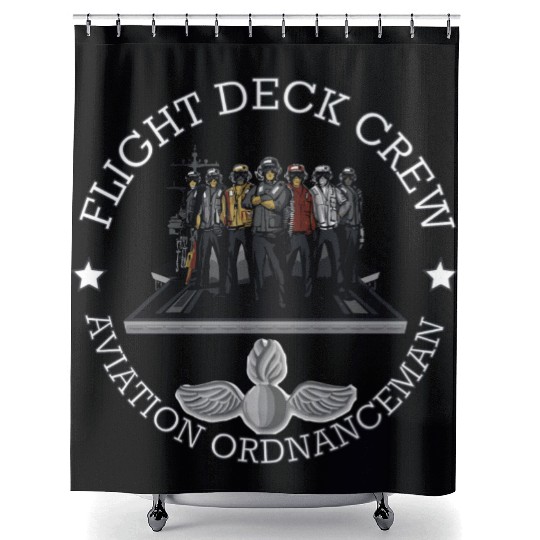 Aviation Ordnanceman Navy Aircraft Carrier Ao Shower Curtains