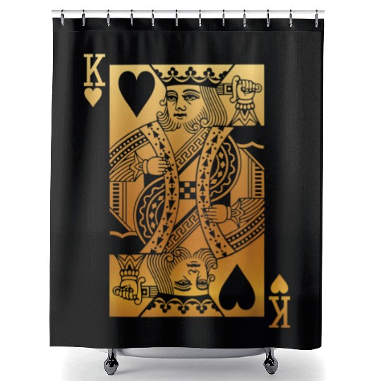 King of Hearts Card 5884 Shower Curtains