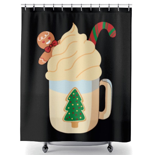 Candy Cane and Hot Cocoa, Hot Chocolate Shower Curtains