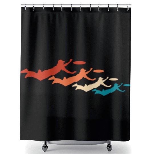 Ultimate Frisbee Retro Vintage Shower Curtains