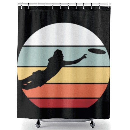 Ultimate Frisbee Retro Vintage Shower Curtains